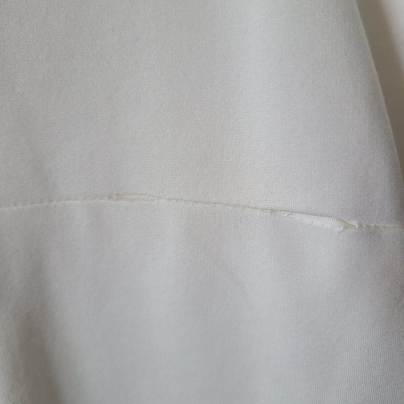 Lulu's US M Sealed With A Kiss White Ruffled Bodycon Dress Stretch NEW *Flawed* - Picture 12 of 15